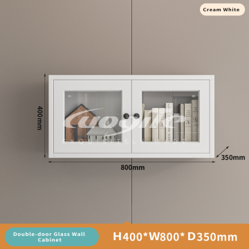 Double Door Glass Steel Wall Cabinet