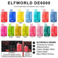 Elfworld De6000 bocanadas mini cigarrillo electrónico vape desechable