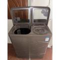 Large capacity double barrel washing machine