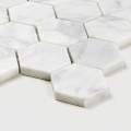 Carrara White Hexagonal Marble Glossy Wall Talles