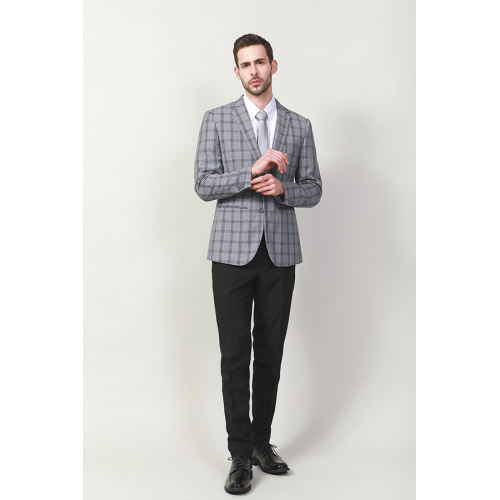 MEN'S CHECK POLY VISCOSE SUIT