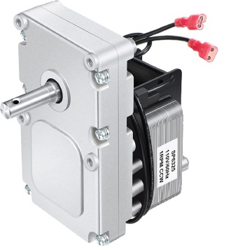 1 RPM Counter Clockwise Pellet Stove Auger Motor - Top and Bottom