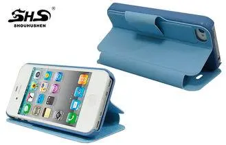 Apple iPhone Protective Cases Blue iPhone4 / 4S Leather Cov