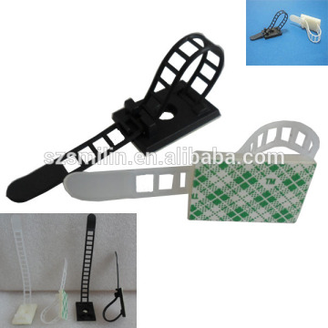 2014 New Popular 3m Sticky Adhesive Cable Clips Bracket 0-17mm Length Adjustable Universal Wire Clip Holder Black & White Color