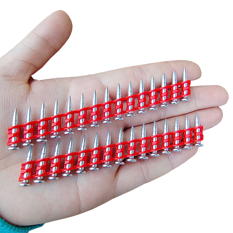 Red 21° inclined row nails