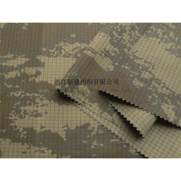 Tejido de camuflaje militar Rip-stop CVC para chaqueta