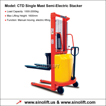 Sinolift-CTD One-stage Mast Semi Electric Stacker