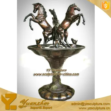 outdoor beautiful casting bronze fountains with animal statues