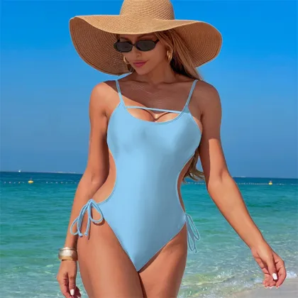 2025 Women's High-End Backless One-Piece Swimsuit