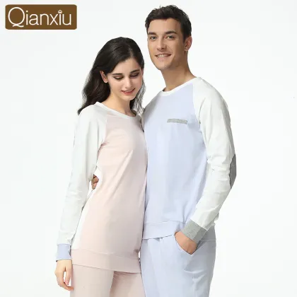 Qianxiu Low Price Cotton Couple Nightgown