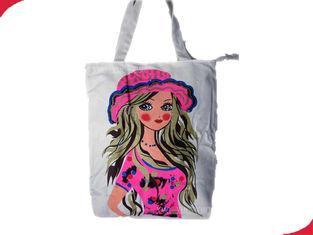 30*40 cm Cotton Canvas Custom Reusable Shopping Bag with He