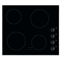 Elektrische Kochfelder schwarzer Glas mit 4 Knöpfen