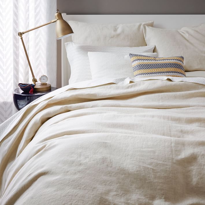 Stone Washed Linen Bed Sheets French Linen Sheets , 100% Linen Sheets
