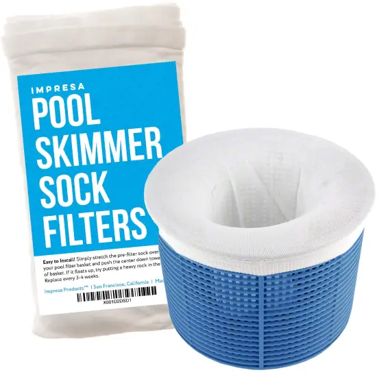 Pool Skimmer Socks: Filters Baskets & Skimmers for Debris and Leaf Removal in In-ground and Above Ground Pools