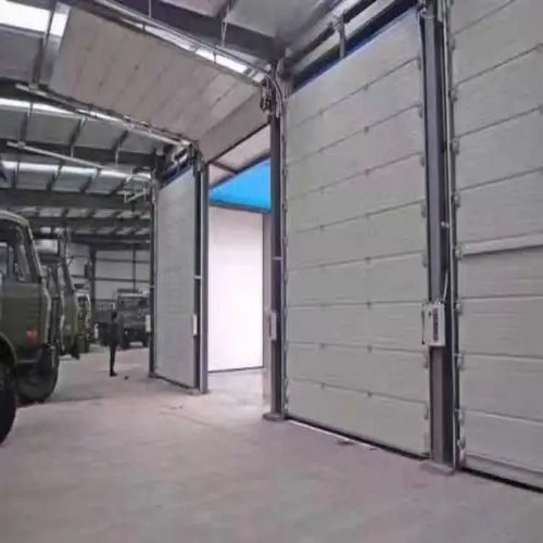 Large storage room steel industrial sectional door