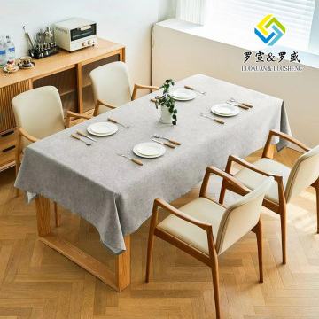 Dunkelgraue rechteckige Tischdecke