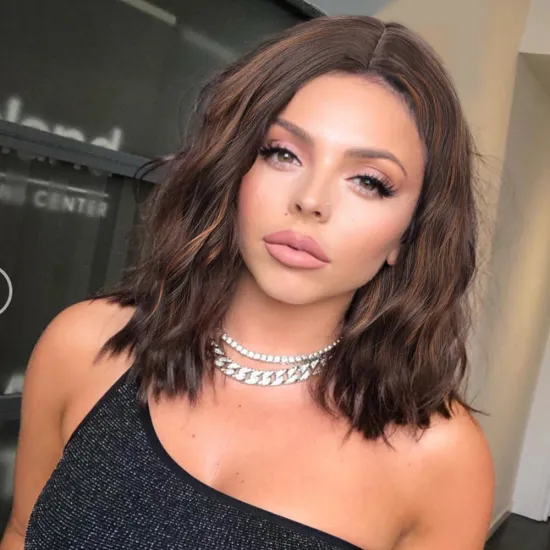 Vigorous Fiber Body Wave Short Highlight Mixed Brown Black U Part Swiss Lace Front Synthetic Wigs Heat Resistant Bob
