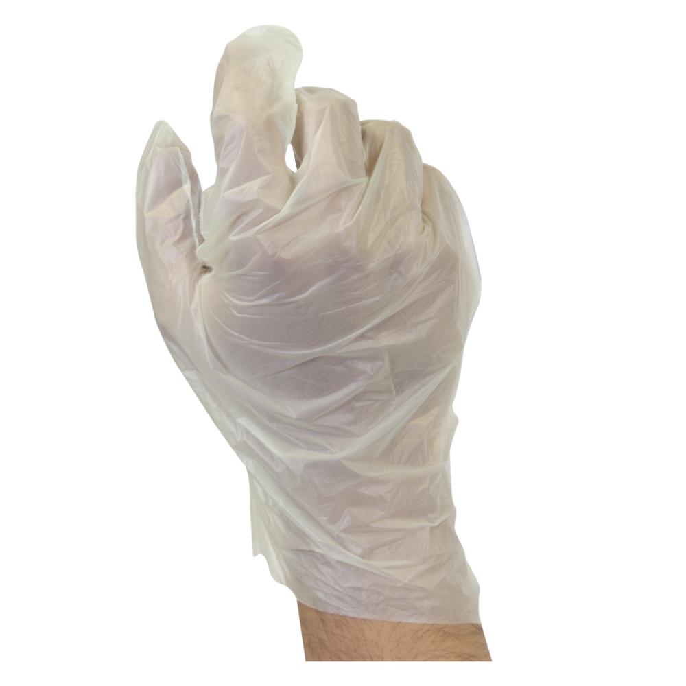 Λιπασματοποιήσιμα γάντια υπηρεσίας τροφίμων που προέρχονται από άμυλο καλαμποκιού
