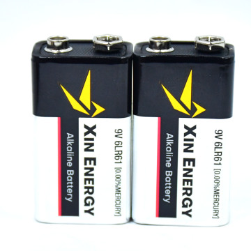 High Capacity 9V ALR61 500mAh Alkaline Battery for Smoke Alarm