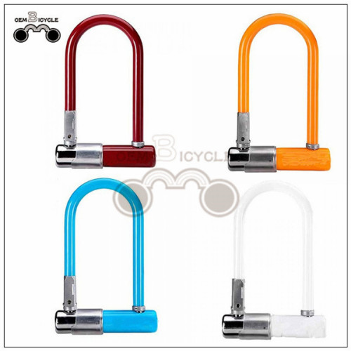 Mini U-shaped anti-theft bicycle motor bike lock for sale