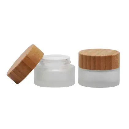 Matte Clear Cosmetic Jars Empty Glass Cosmetic Containers