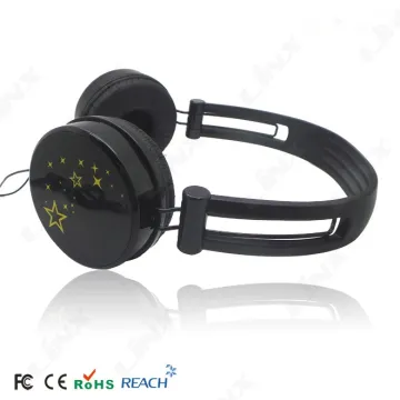 color changeable wired over ear head earphone