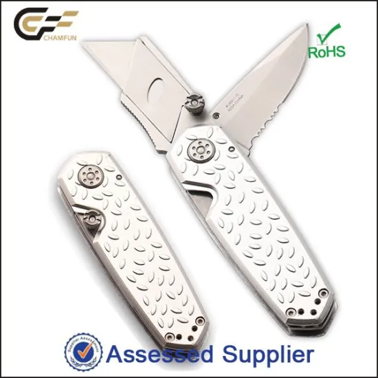 Quick change 2 blades safe cutter knife