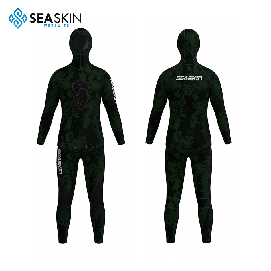 Seaskin Neoprene Disesuaikan Warna Dua Potongan Wetsuit