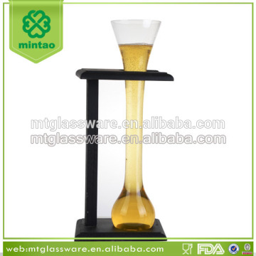 Mintao customise 750ML glass beer yard with wooden stand