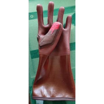 PVC revestido GloVetPr com protetor de impacto full-back-of hand