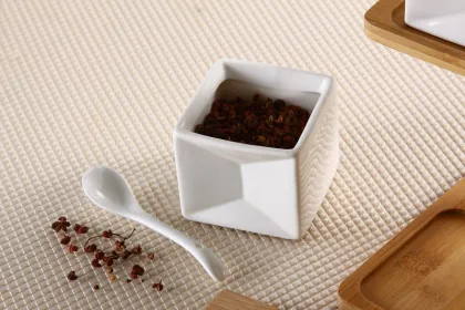ceramic mini condiment jar pot