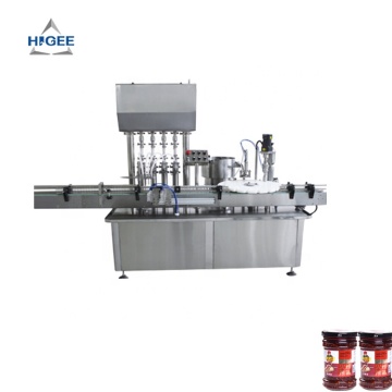 Higee Automatic Chilli Paste and Tomato Sauce Bottling Machine Line for Glass Jar, Glass Bottle, and PET Bottle