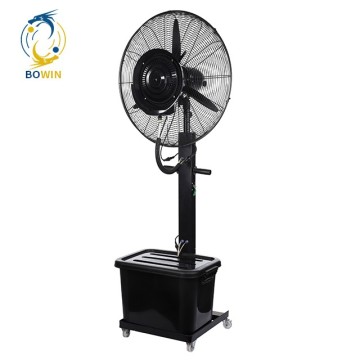 2024 Hot Summer 26 Inch 3 Metal Blades 3 Speeds Control Plastic Mist Spray Water Stand Fan with Oscillation 90 Degrees