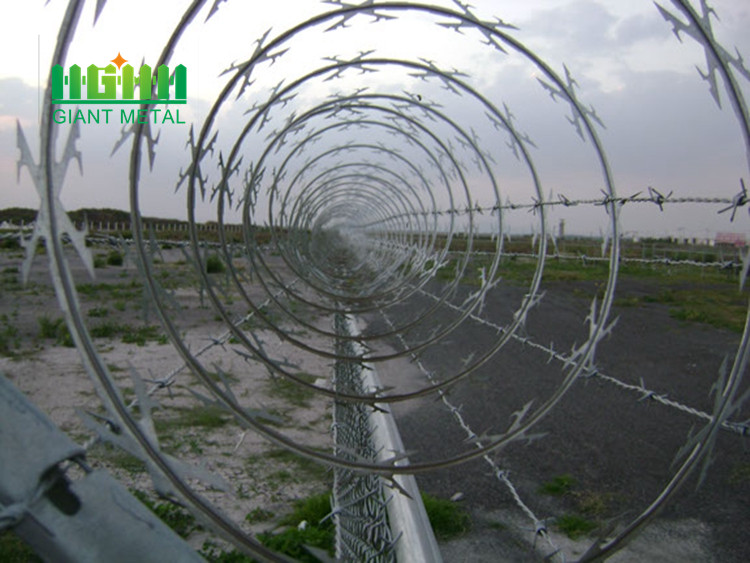 Galvanized Razor Concertina Barbed Wire