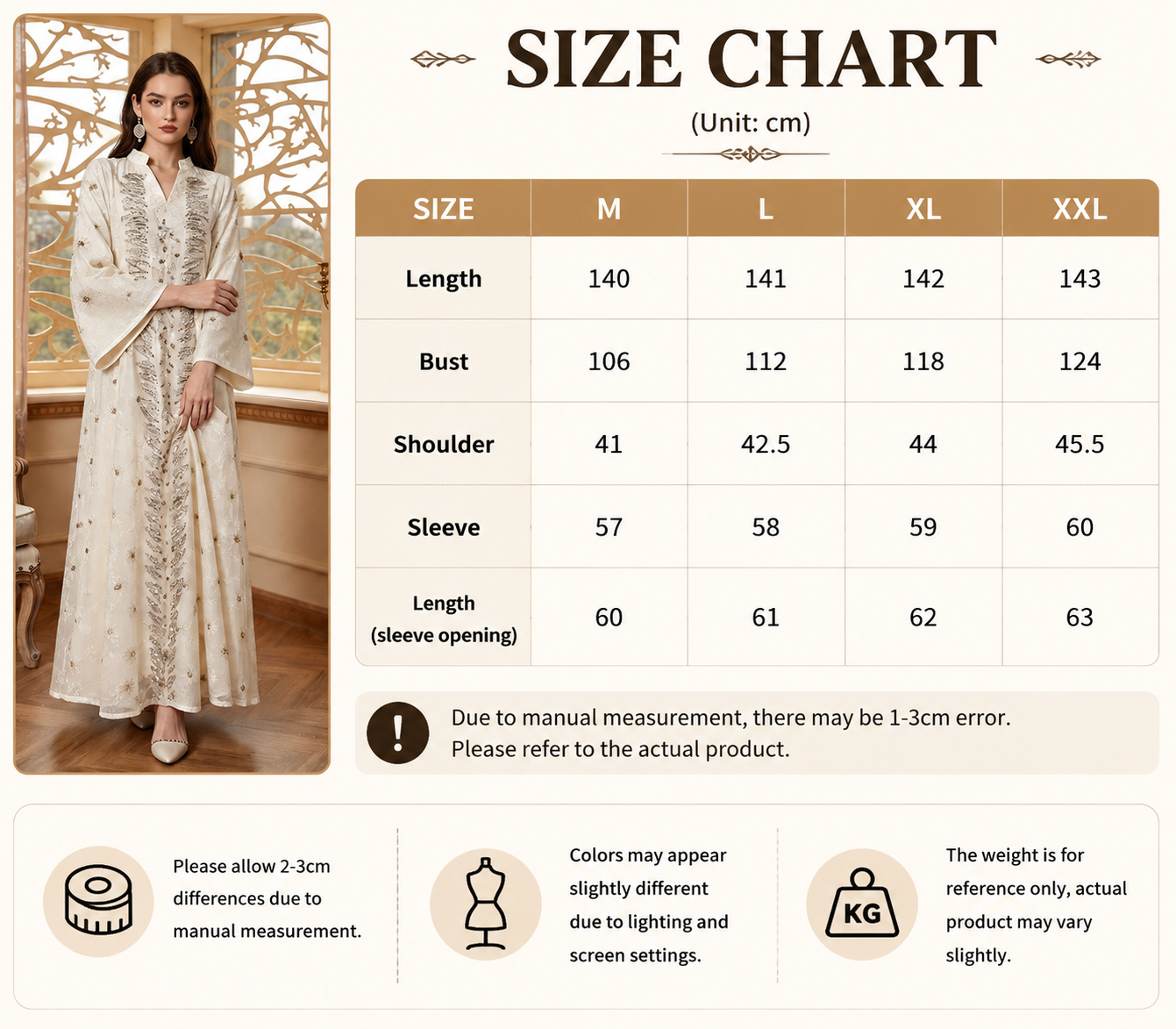 Embroidered Sequin Modest Dress