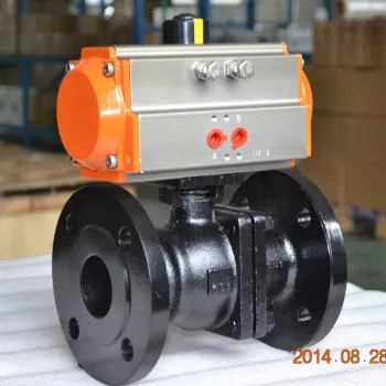 China made WCB material flange connection pneumatic ball valve
