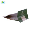 Emballage de sacs en papier d&#39;aluminium noir personnalisé avec valve