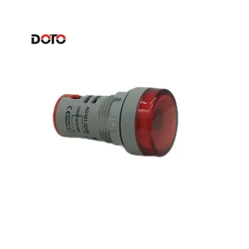 Super Mini Digital Display LED Signal Indicator Light with AC Voltmeter, 22mm