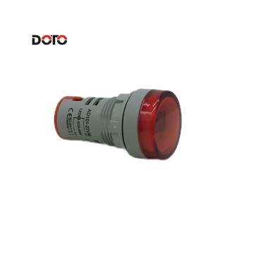 Super Mini Digital Display LED Signal Indicator Light with AC Voltmeter, 22mm