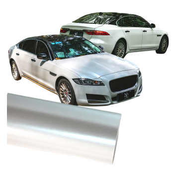 Металічны белы аўтамабільны вініл