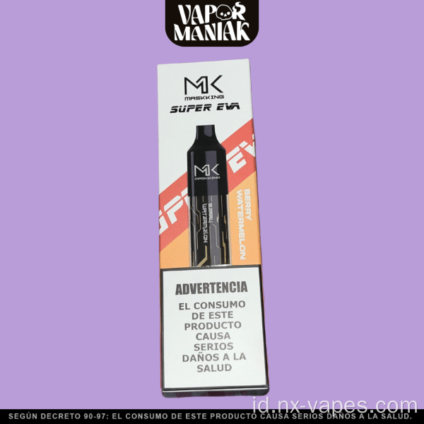 Topeng Super Eva 4000 Puff Disposable Vape Harga