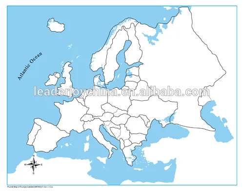 Unlabeled Europe Control Map