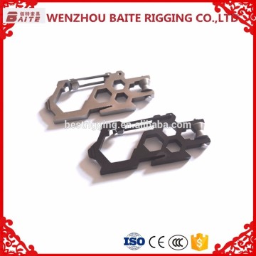 Black and white breaking strength 1000KG ,stainless steel carabiner hook ,professional tool paratroopers bearing hang