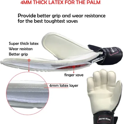 Custom Adult Shockproof Latex Soccer Goalkeeper Gloves