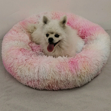 Round long South Korean flanned cat mattress