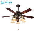 Электрические потолочные вентиляторы с подсветкой LEDER