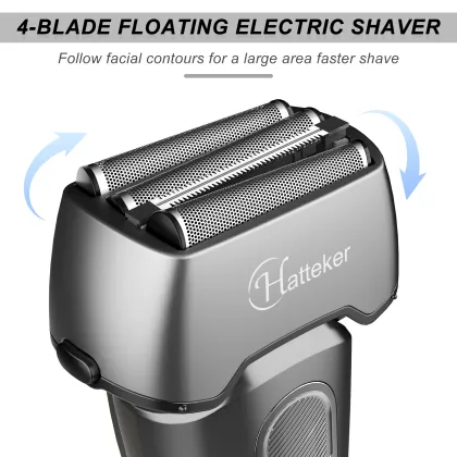 Hatteker Floating Wet and Dry Two Reciprocating Blades Electric Shaver