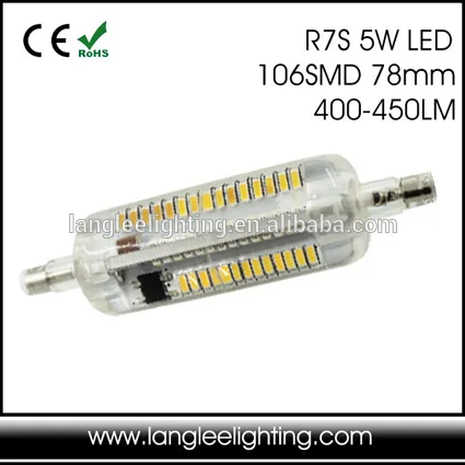 Led Light r7s 5w 78mm silicone body r7s led 360 degree 3014 led r7s