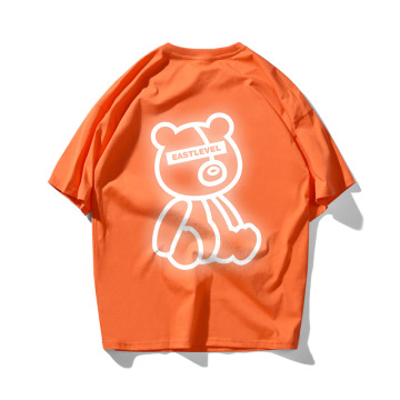 Leuchten Sie die dunklen übergroßen reflektierenden Baumwoll-T-Shirts für Männer