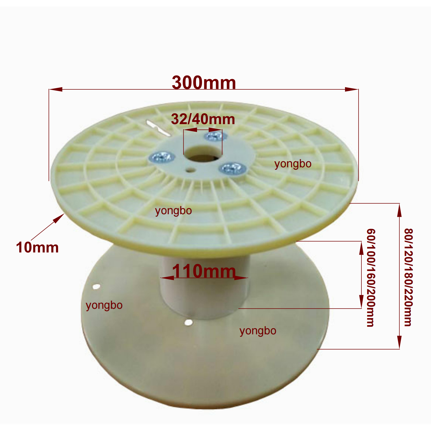 Disassemblable Spool 300mm Disassemblable Wire And Cable Plastic Bobbin Reel Spool For Cable ...